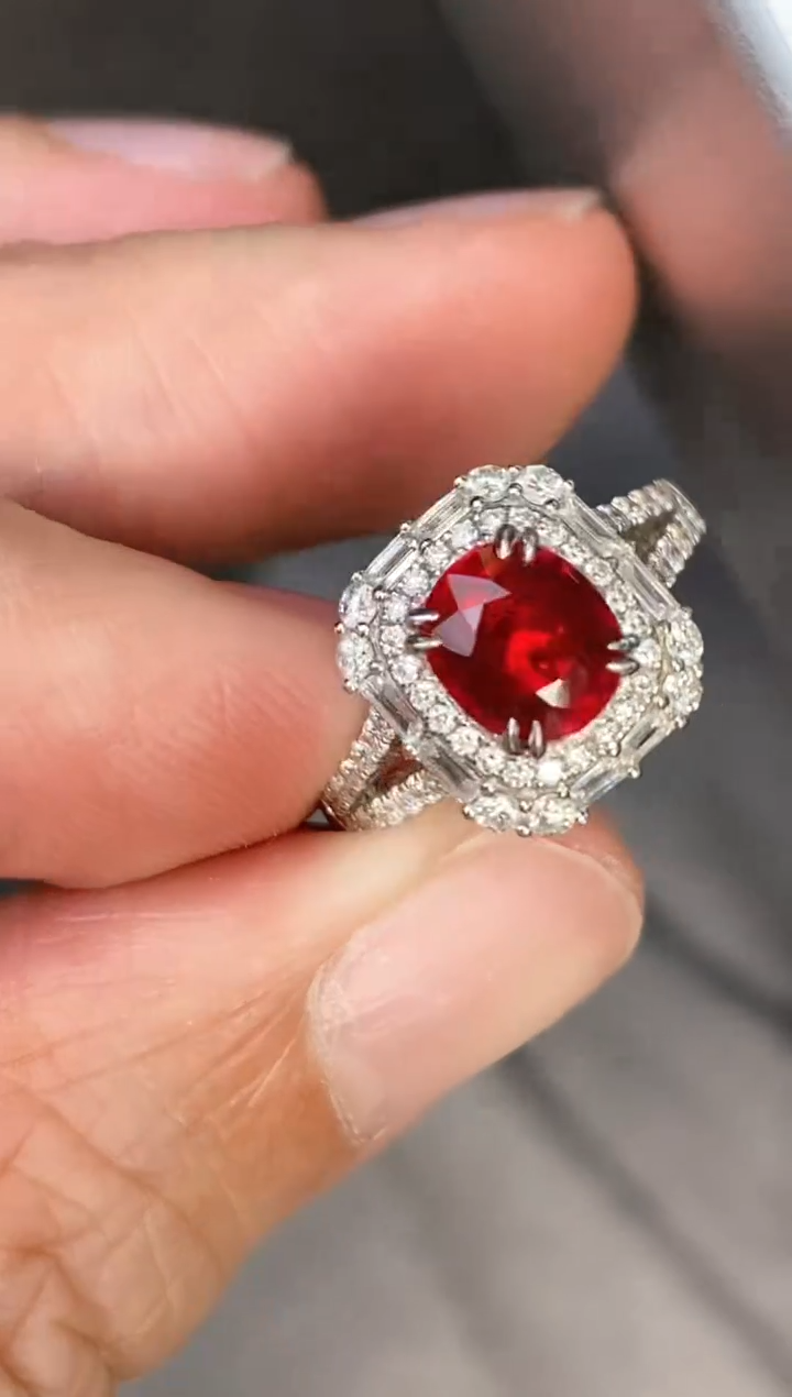 【闪购商品】红宝石戒指18K金镶嵌1.54ct/新年开工价