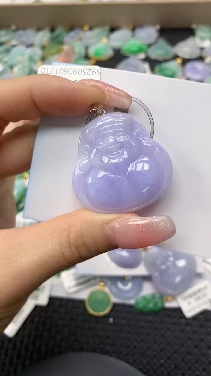 颈饰18K金镶嵌翡翠a货支持复检百元以上9元证书费自理