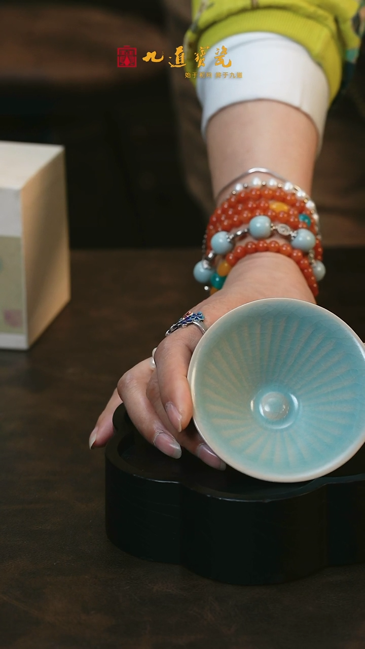 【闪购商品】W宝丰宋官窑原产地汝瓷斗笠杯