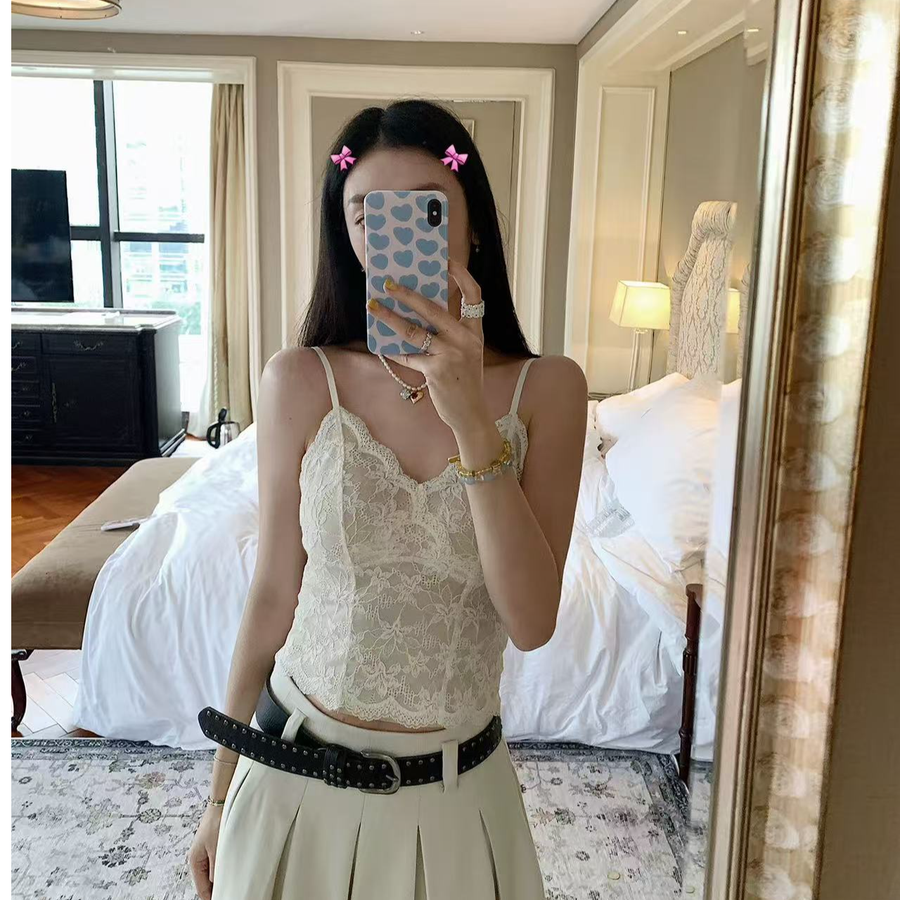 6099温莎古堡~搭配草草美晕了蕾丝重工吊带