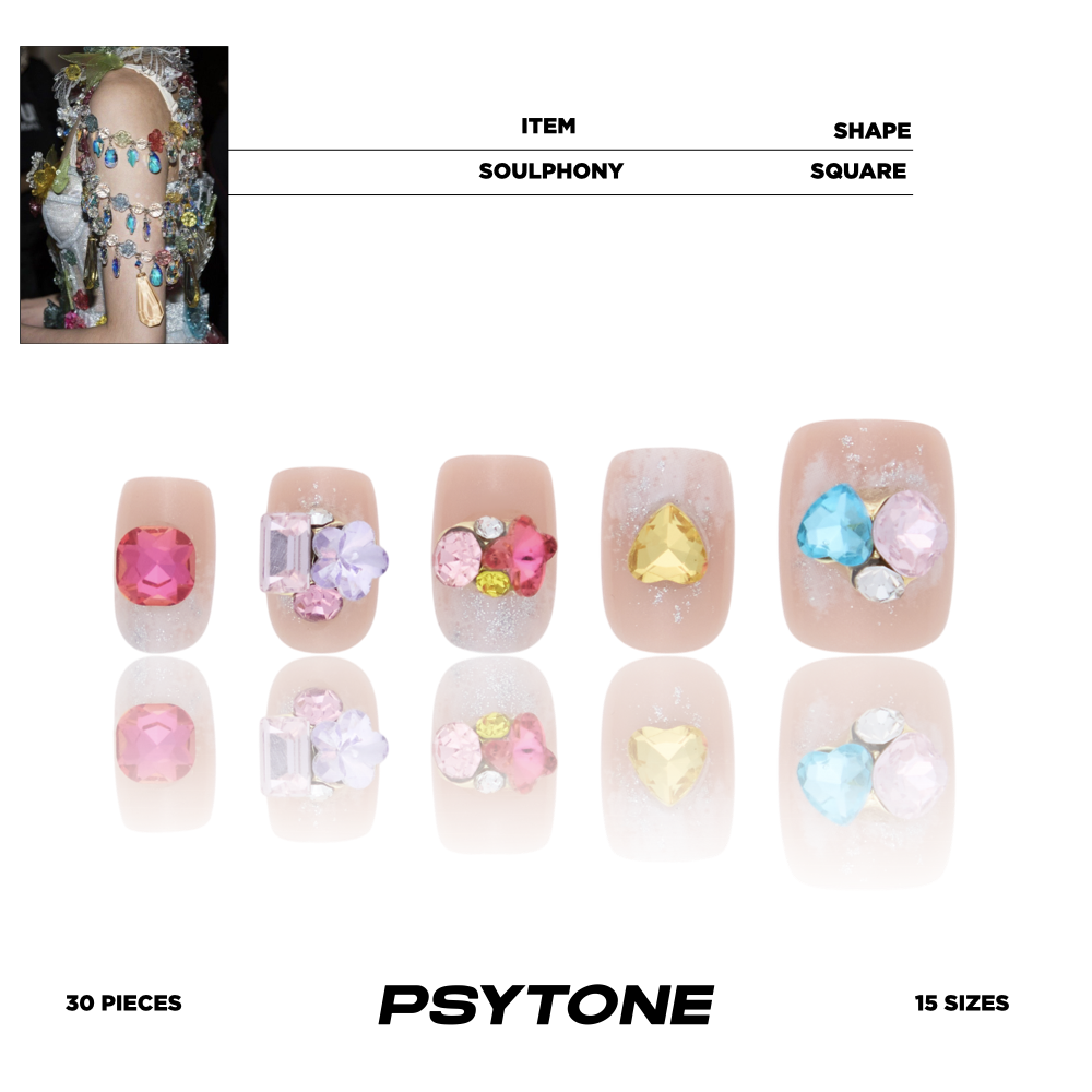 心有灵犀Soulphony|手工夏季短甲满钻时尚爆闪美甲穿戴甲ins星星