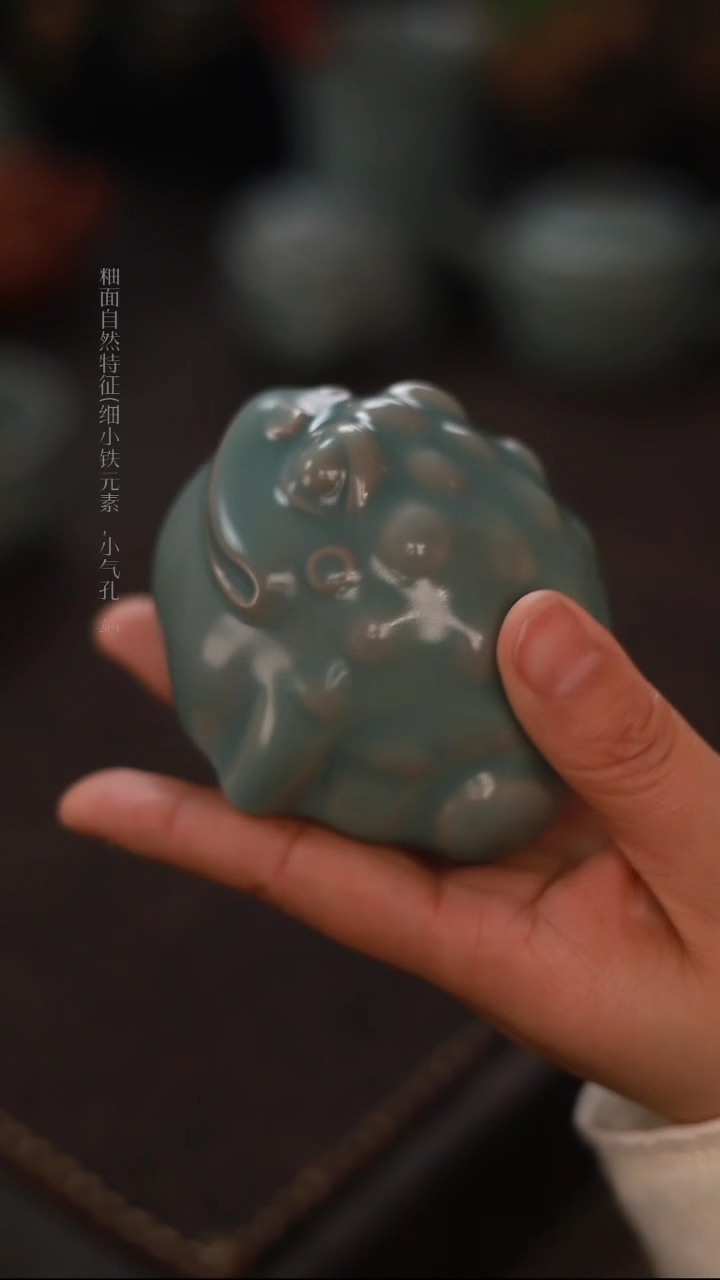 【闪购商品】杯一级品粉青仿古茶宠公