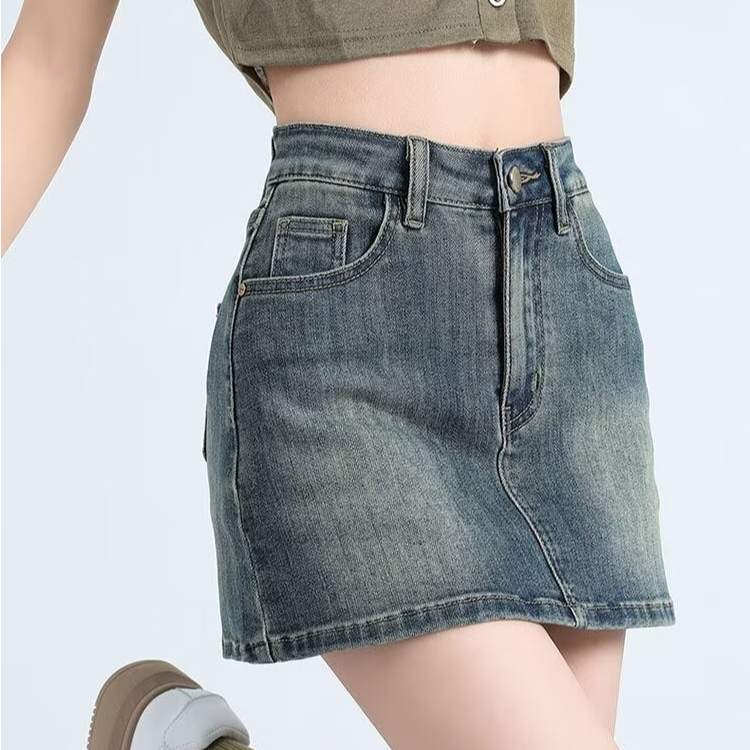401-500】夏季时尚高腰显瘦牛仔短裙短裤
