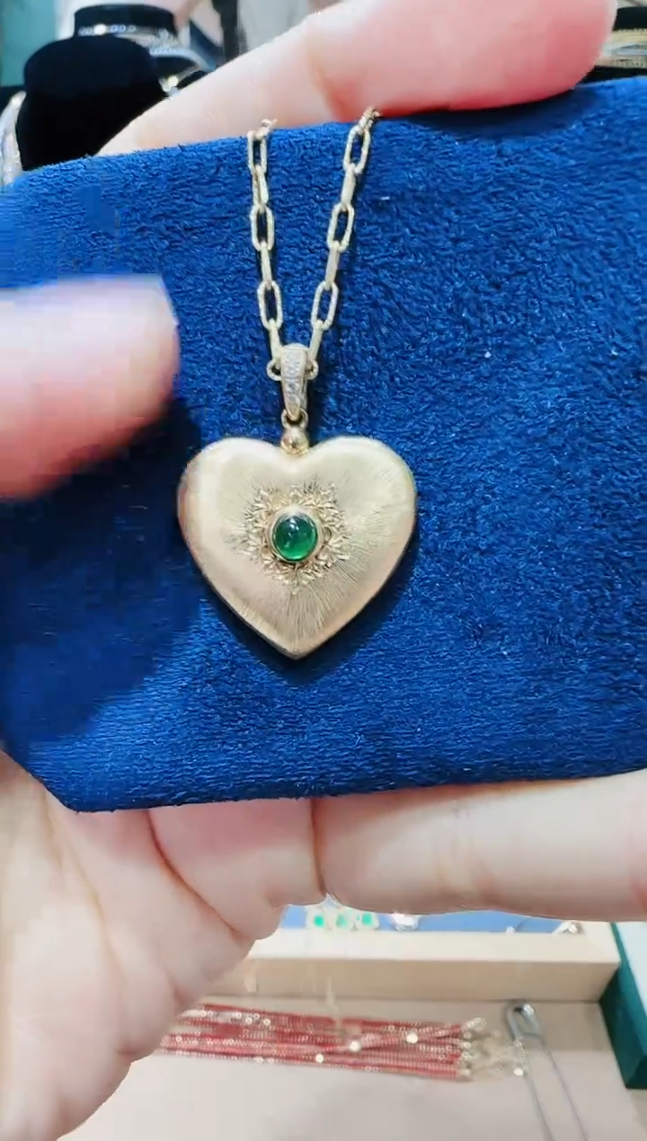 【闪购商品】祖母绿吊坠18K金镶嵌祖母绿单吊坠不含链