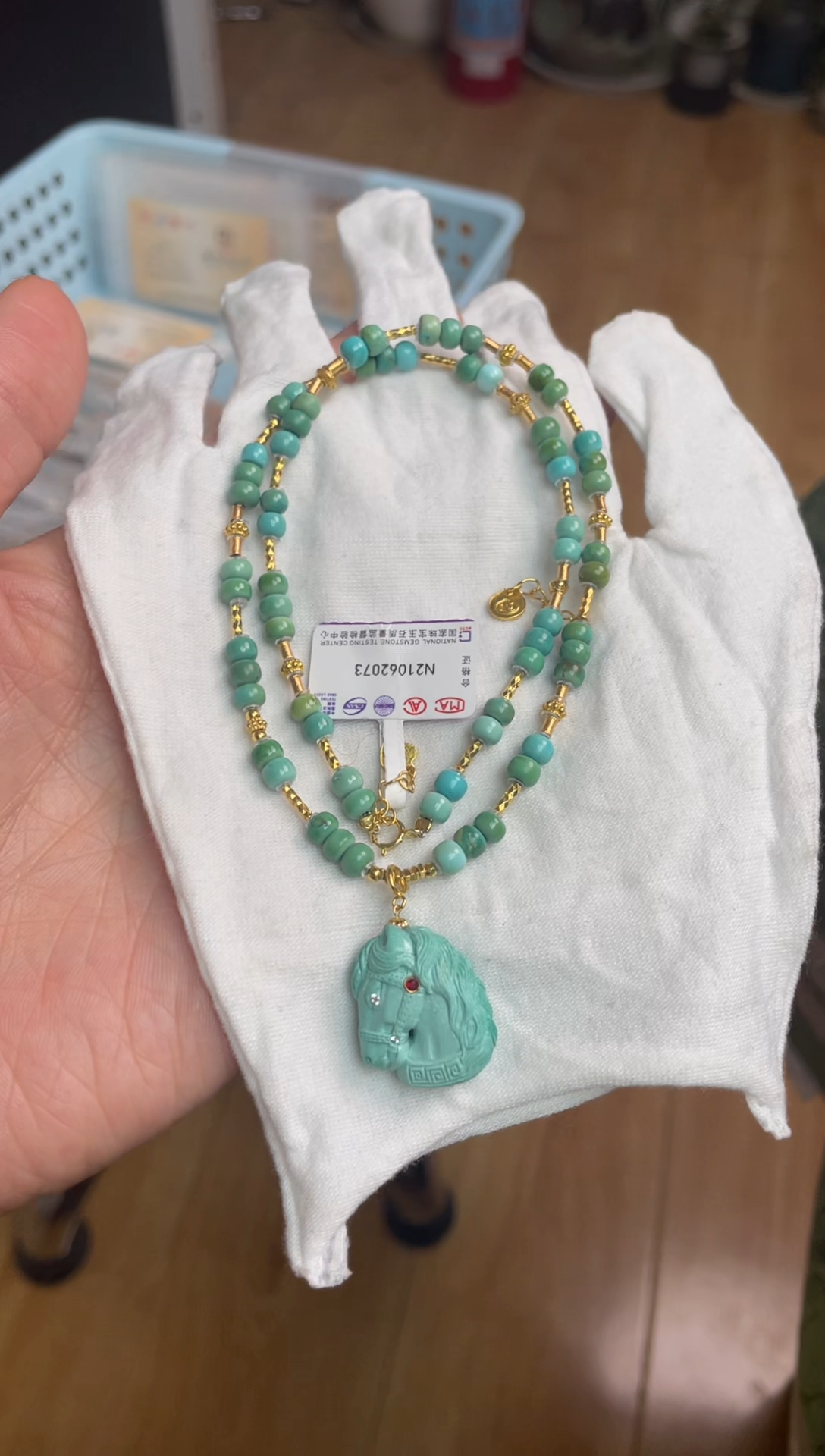 【闪购商品】绿松石银S925镶嵌项链83