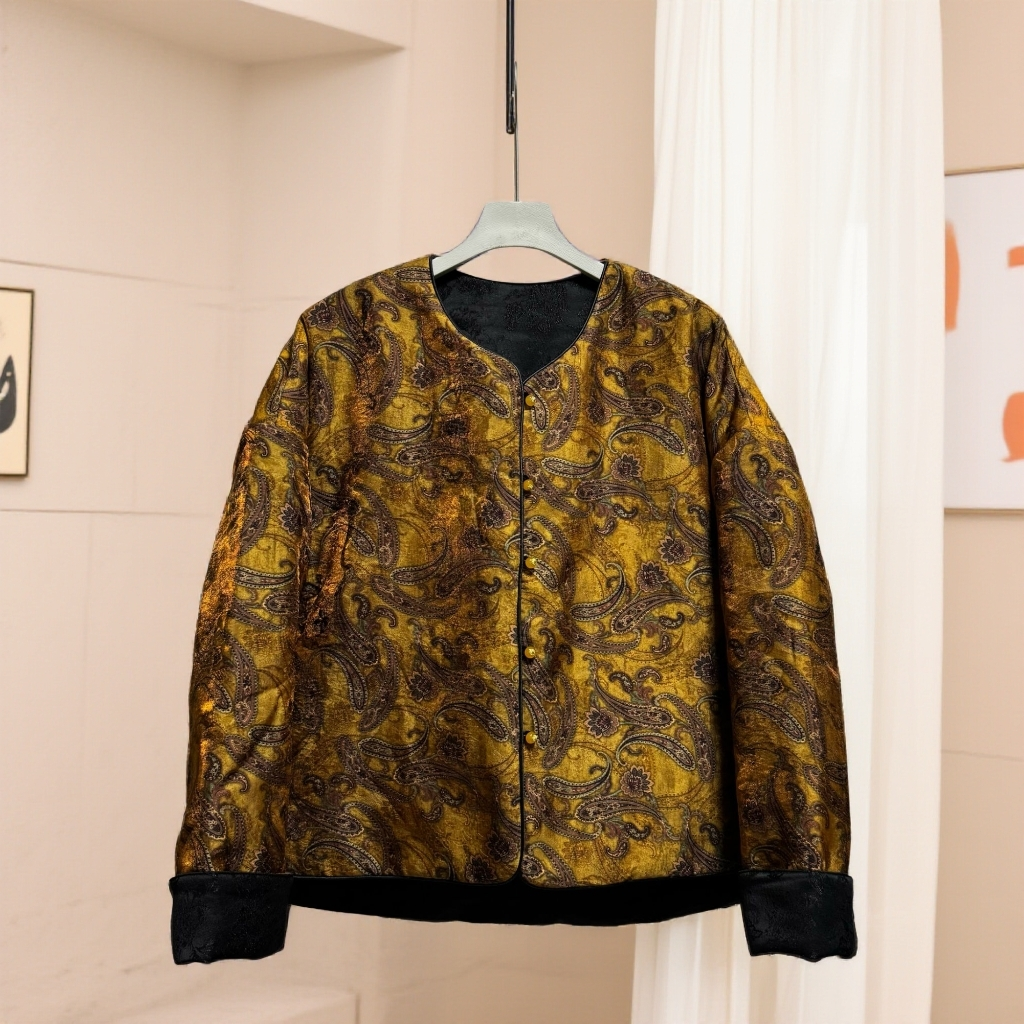 云裳露华 上衣外套 新中式文艺加厚重工上衣