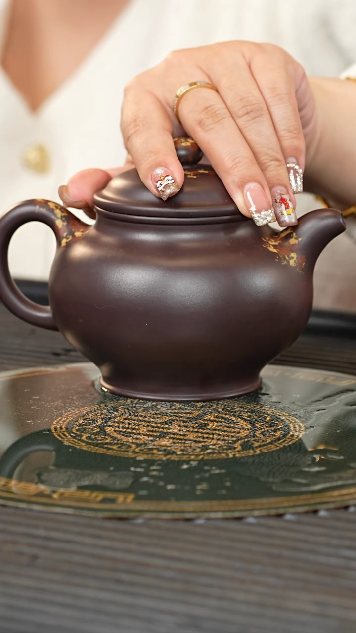 【闪购商品】紫砂茶壶ZCP 黑墩头 掇只 450cc