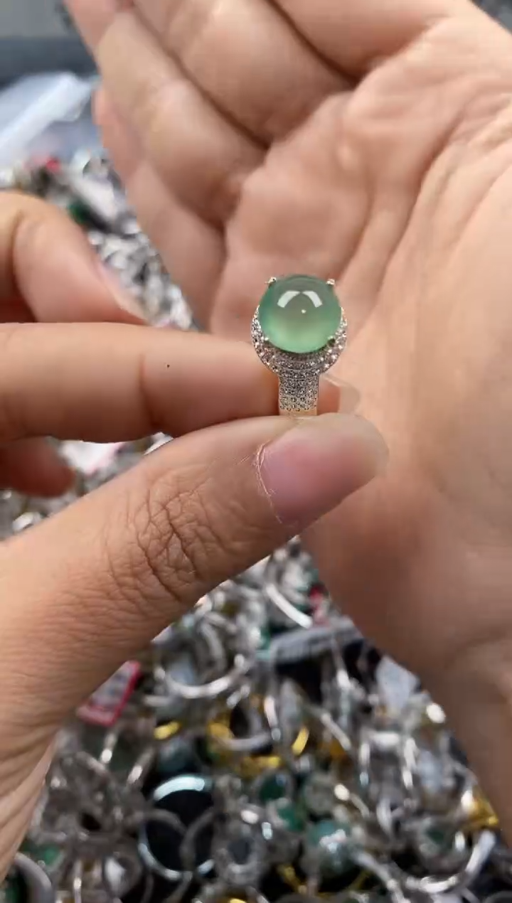 未镶嵌戒指翡翠555---1