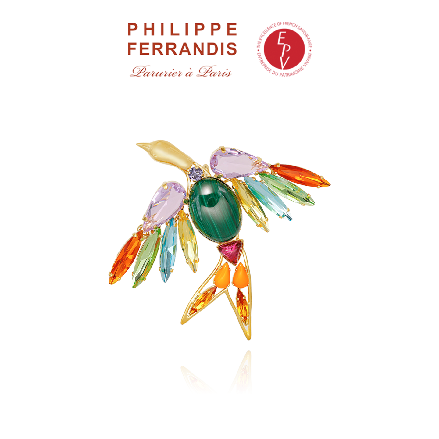 铜合金耳饰 AZLOOK 胸针【法国进口】PHILIPPE FERRANDIS逐光之翼