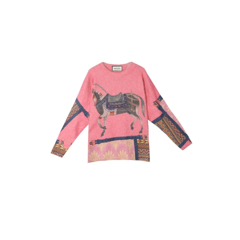 【Azu专属】重工烫钻针织衫宽松上衣女Y012