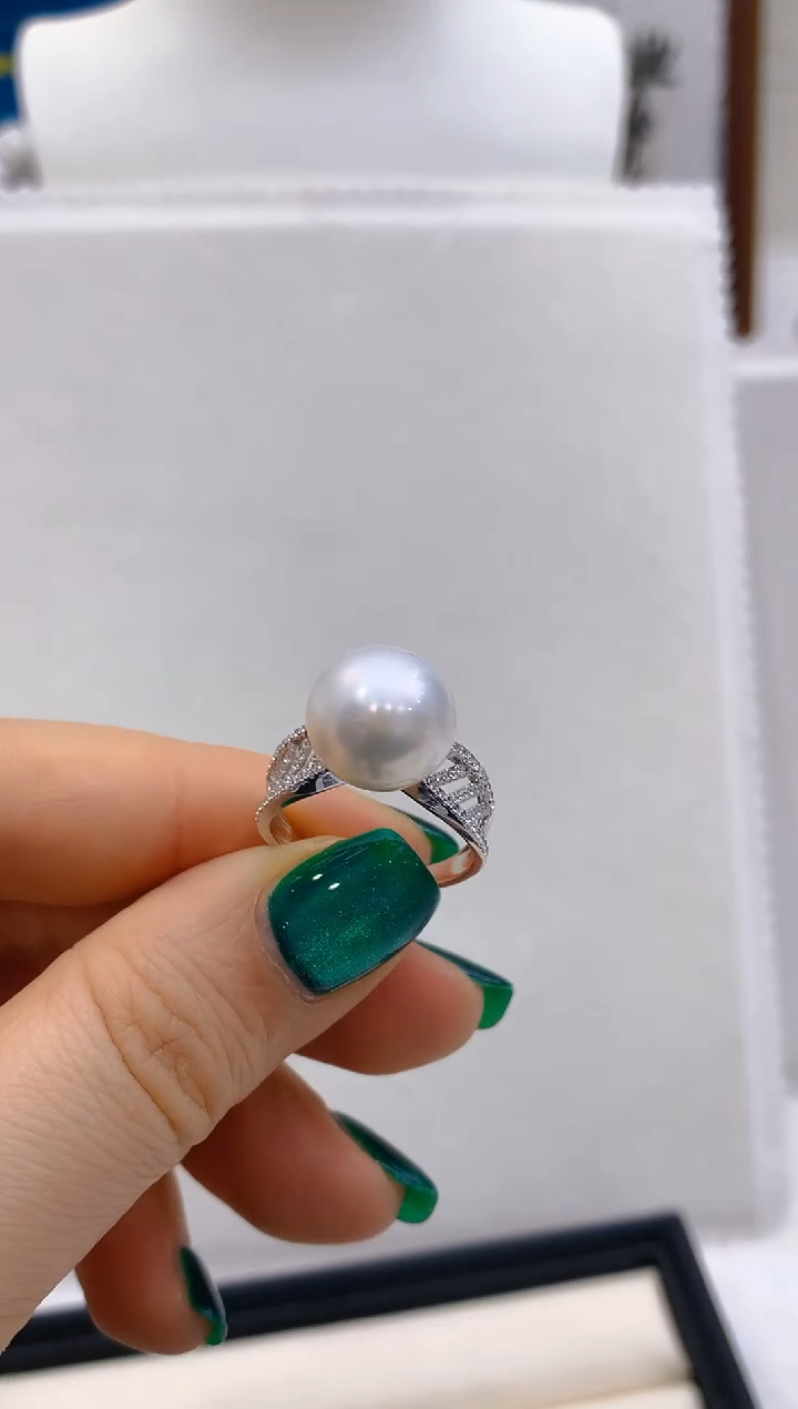 【闪购商品】海水珍珠戒指14K金镶嵌309 11-12mm