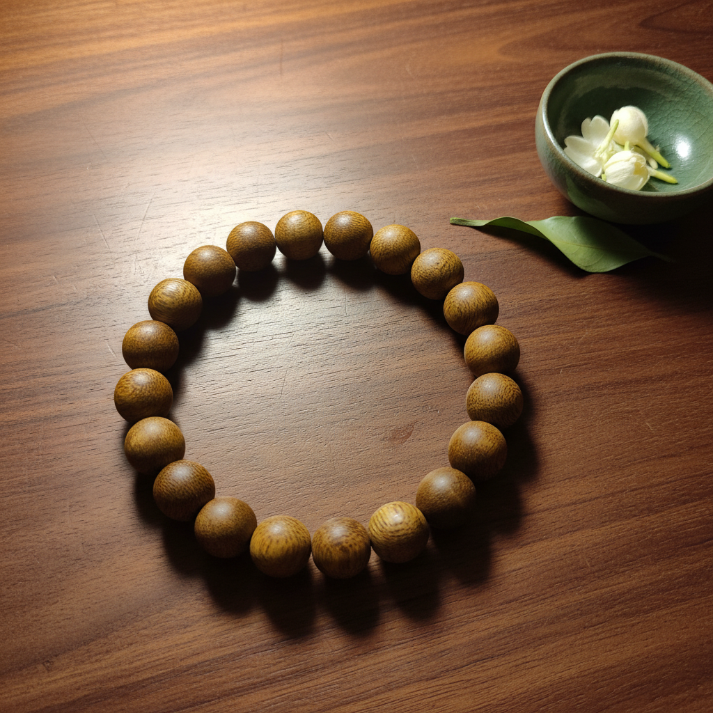 沉香13MM海南非遗绿奇楠沉香圆珠单圈手串多样性发一