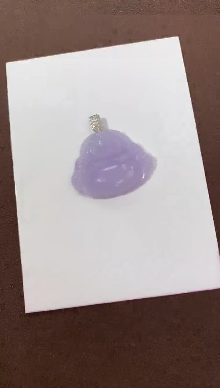 【闪购商品】翡翠颈饰18K金镶嵌天然缅甸a货翡翠