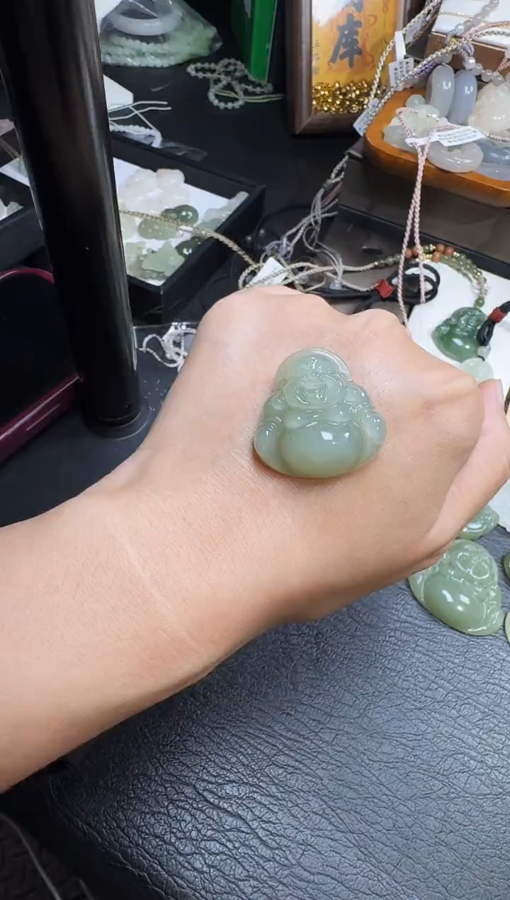 颈饰未镶嵌和田玉雨*30高货佛公