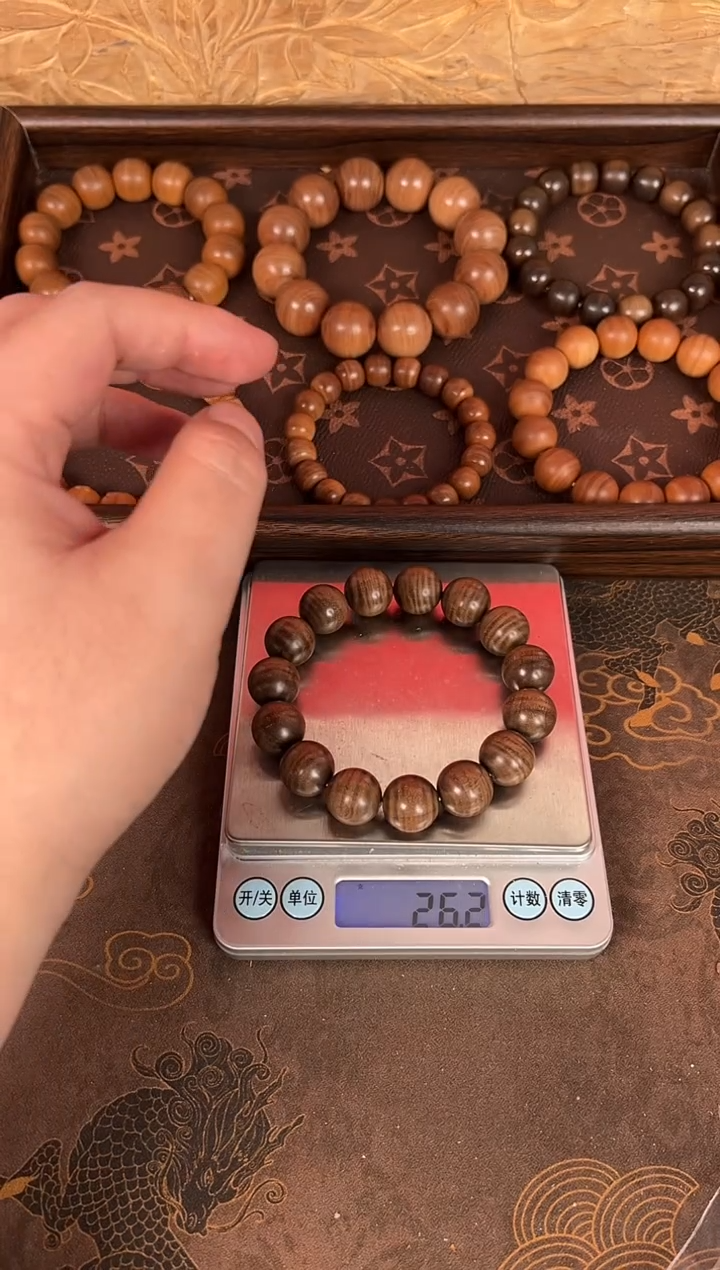 檀香木无事牌秦*川东加檀水波纹阴沉1.5