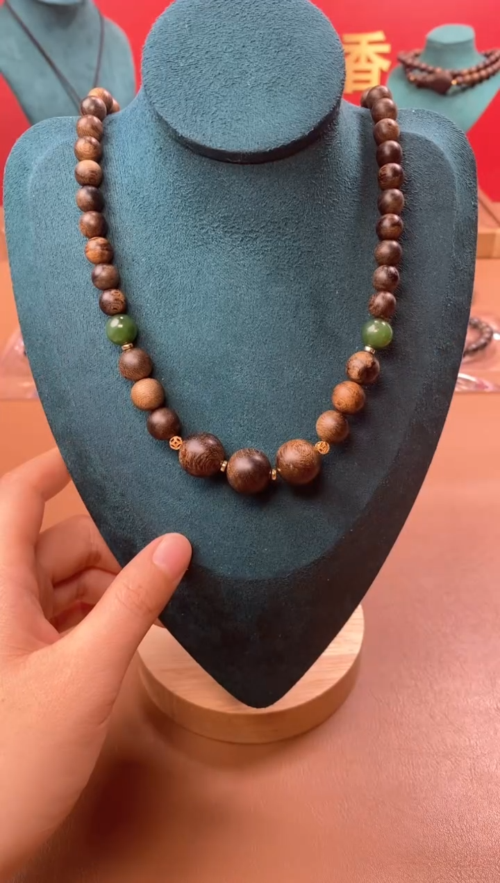 【闪购商品】沉香手串P沉水芽庄黄棋楠玉化瘤疤+芽庄白棋楠设计