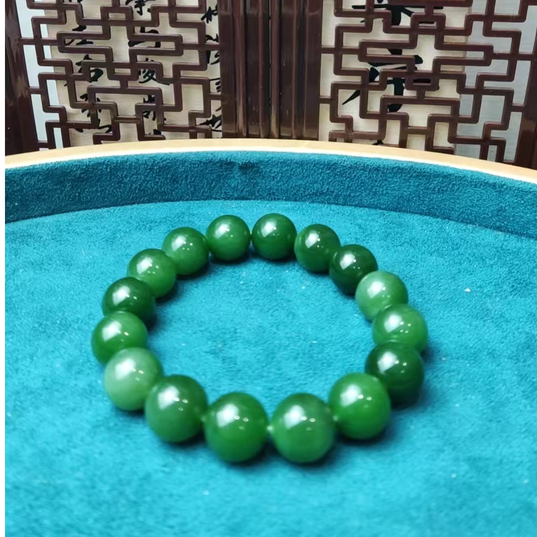 和田玉碧玉猫眼手串
