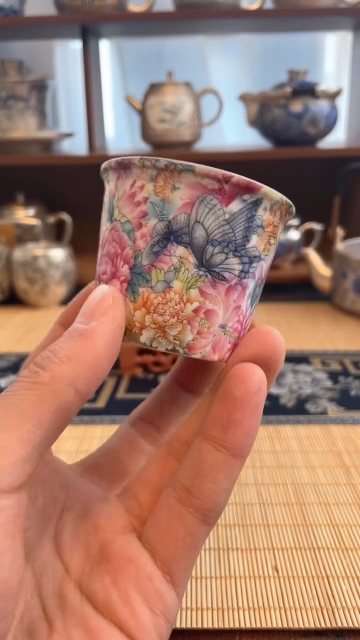 【闪购商品】@@@@@@@@@@牡丹蝶恋花主人杯