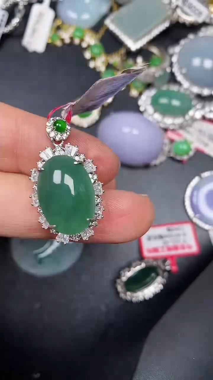 银S925镶嵌戒指翡翠4500