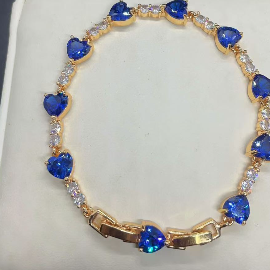 【南非库里南】NFKLN 高端奢华定制 梦幻蓝三角豪镶手链 153