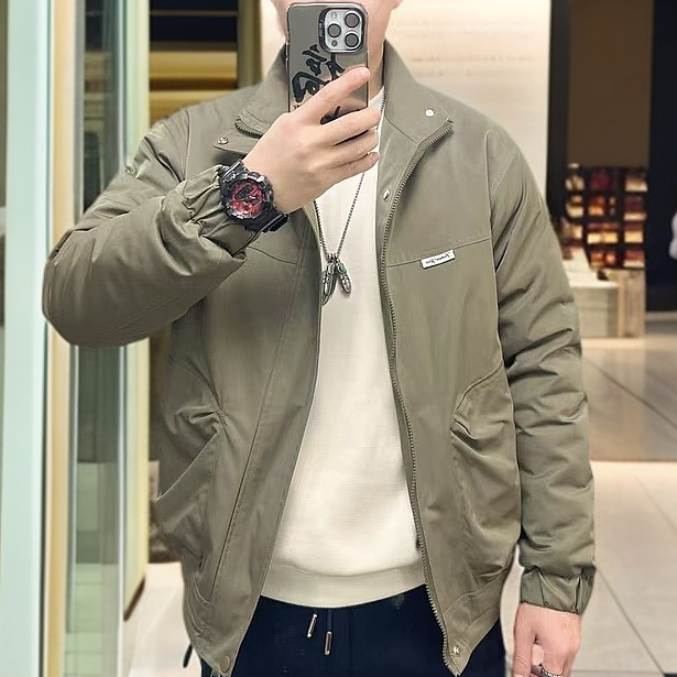 612夹克男装男士秋冬季新款潮牌立领上衣服宽松秋装男款棉服外套