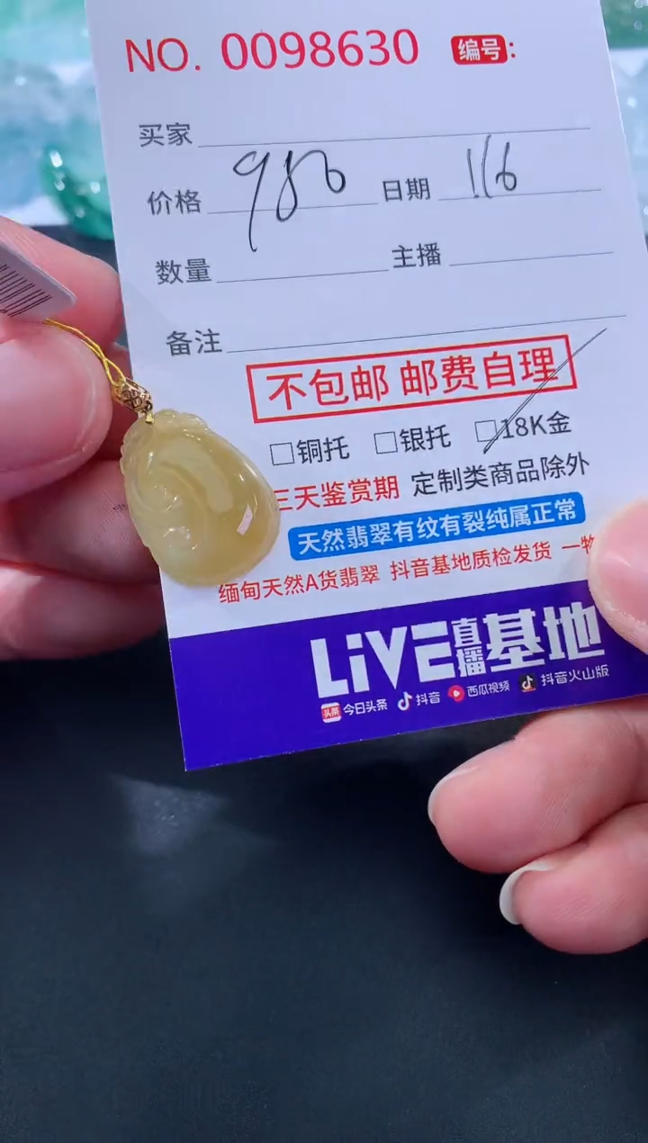 【闪购商品】翡翠颈饰未镶嵌天然缅甸A货翡翠