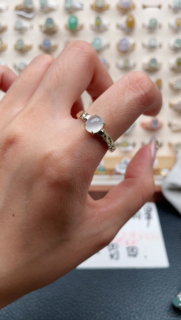 【闪购商品】翡翠戒指银S925镶嵌1111