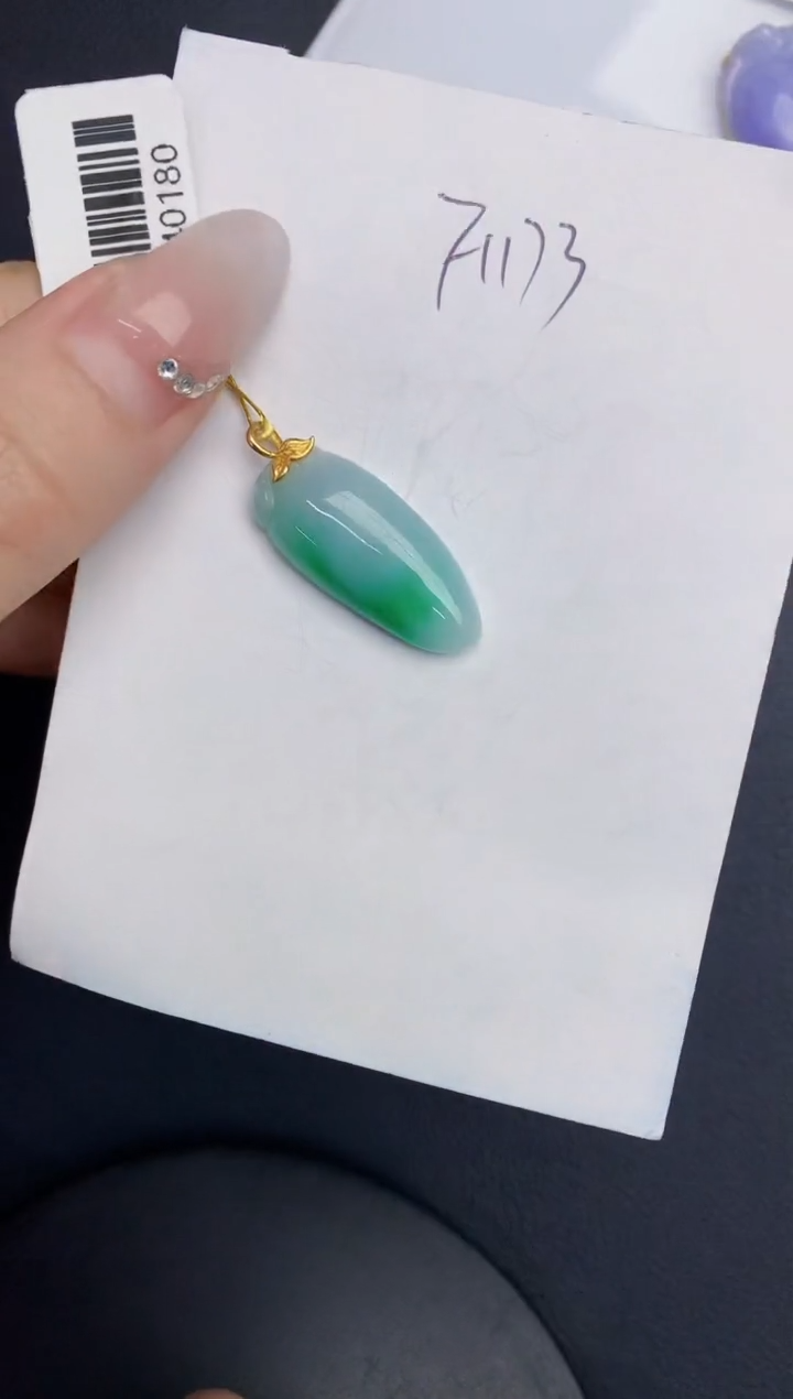 【闪购商品】翡翠颈饰18K金镶嵌0000000000