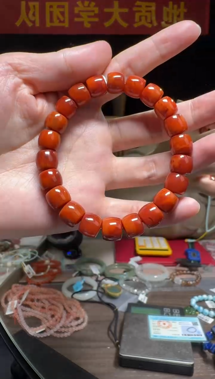 【闪购商品】南红玛瑙手串未镶嵌南红玛瑙直切桶珠约11-11.5mm