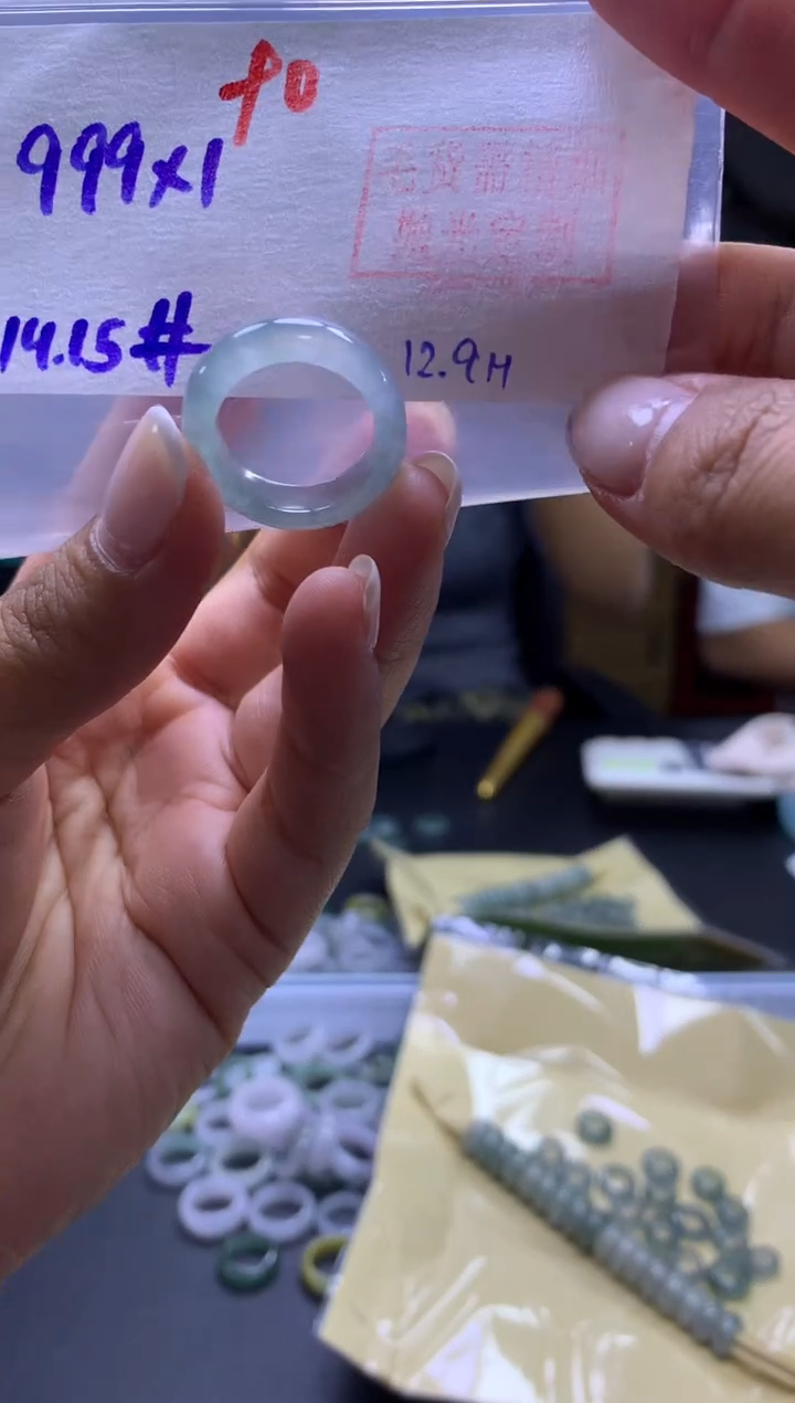 未镶嵌定制翡翠戒圈#999元-毛货需精细抛光