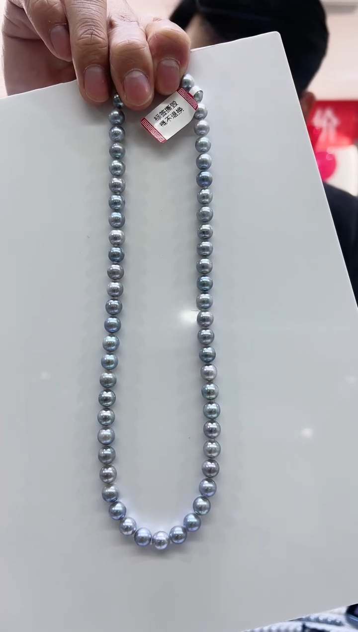 【闪购商品】海水珍珠颈饰银S925镶嵌全珠链