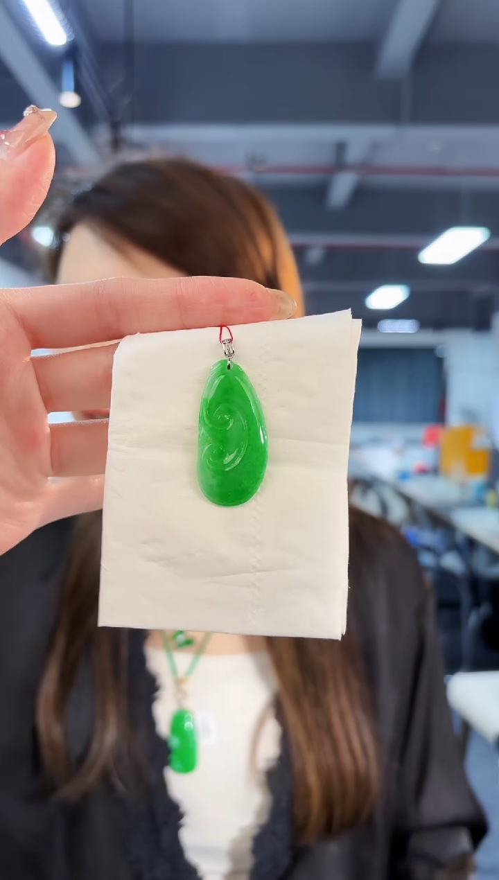 【闪购商品】翡翠颈饰18K金镶嵌缅料A货/支持复检/一件