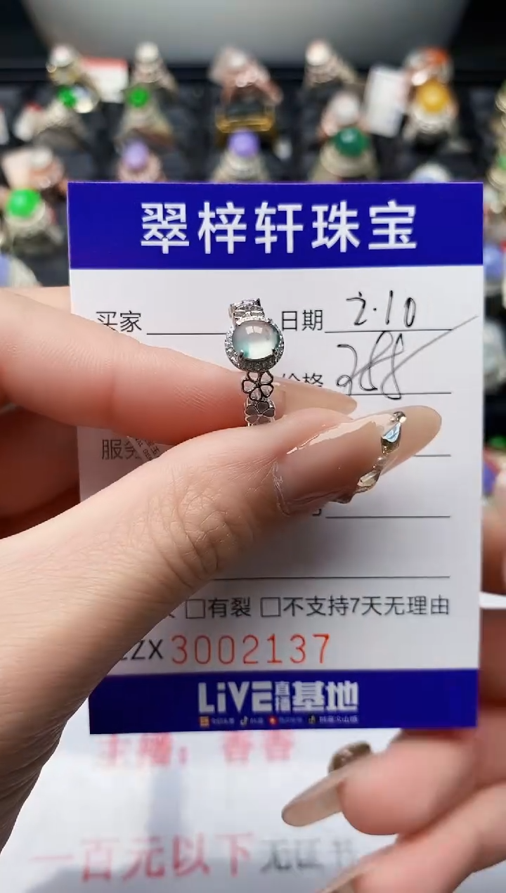 【闪购商品】翡翠戒指银S925镶嵌/2137