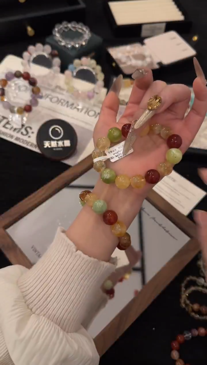 未镶嵌手链水晶多宝x3167