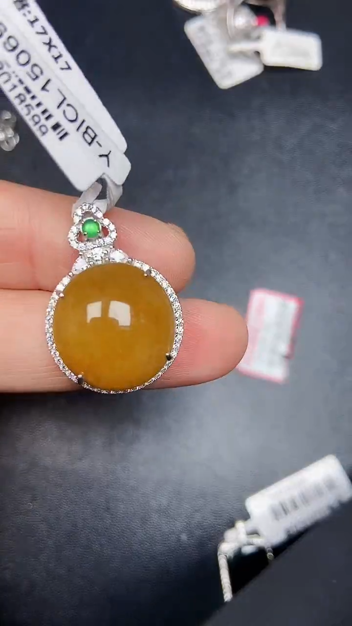 银S925镶嵌戒指翡翠1520