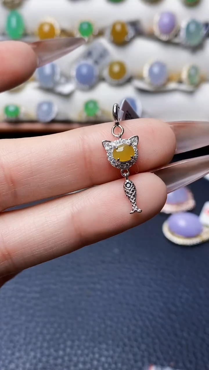 银S925镶嵌戒指翡翠3303