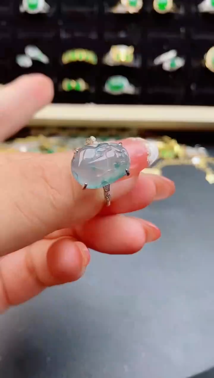 【闪购商品】翡翠戒指银S925镶嵌1212