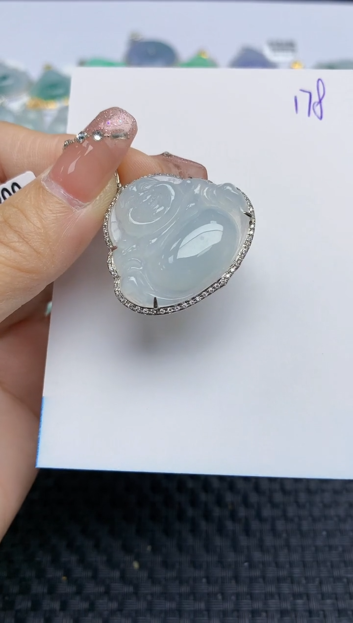 【闪购商品】翡翠颈饰18K金镶嵌天然A货翡翠 178