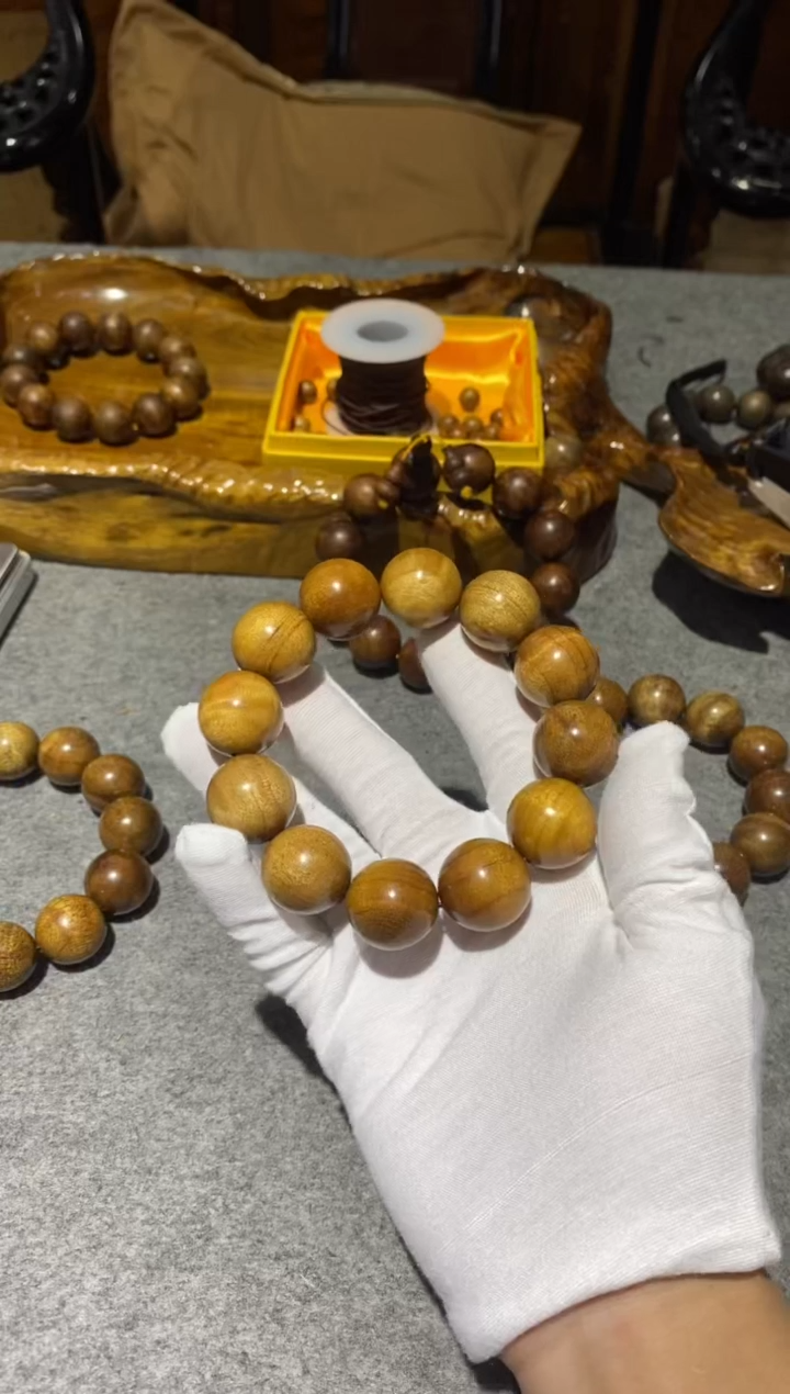 楠木（金丝楠）手串/手链【楠帝】小叶桢楠枯木帝王黄2.0