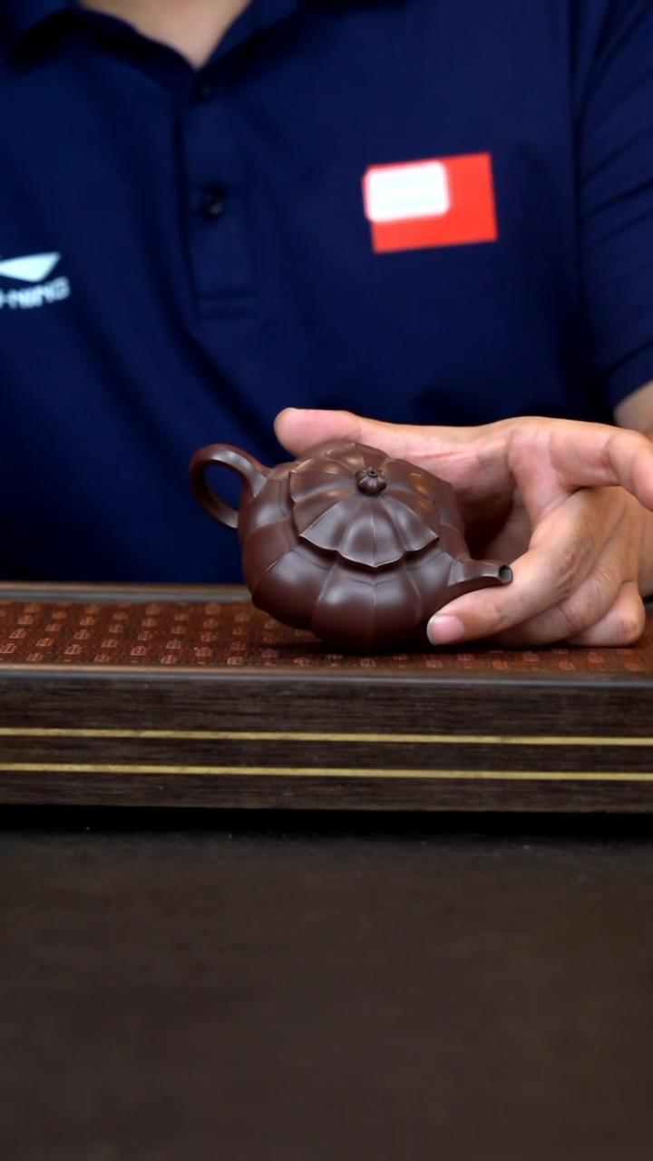 茶壶紫砂紫泥小菱花仙子