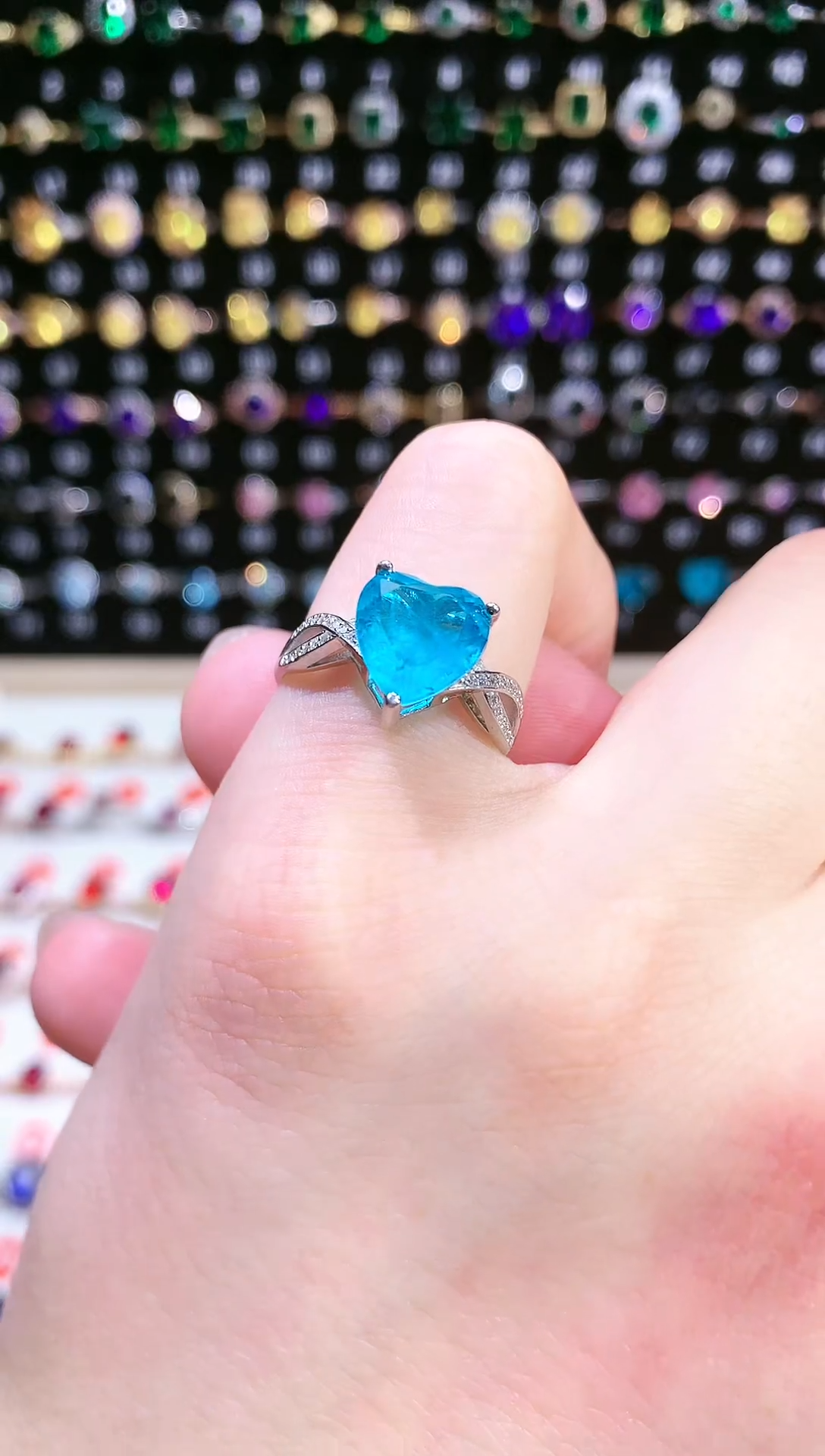 【闪购商品】蓝宝石戒指银S925镶嵌111111