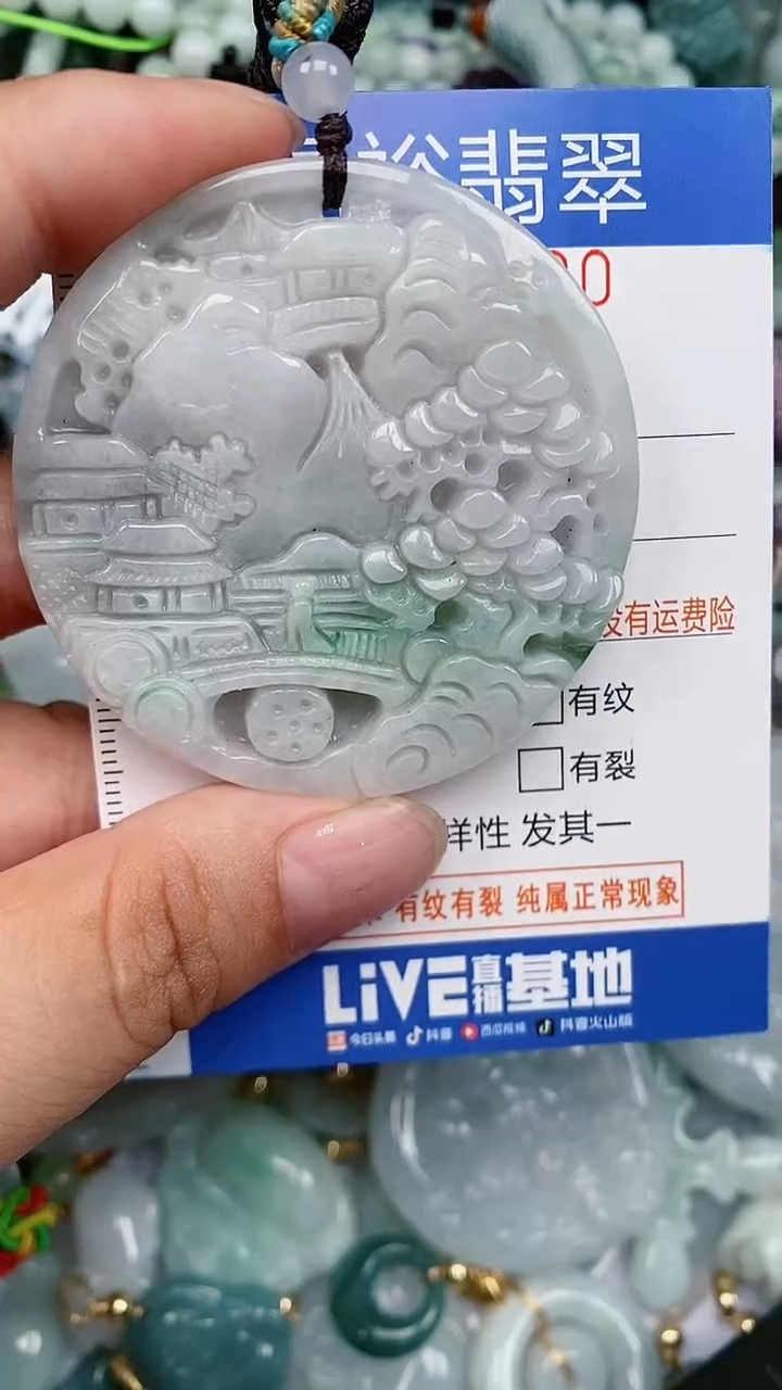 翡翠未镶嵌颈饰...0002590