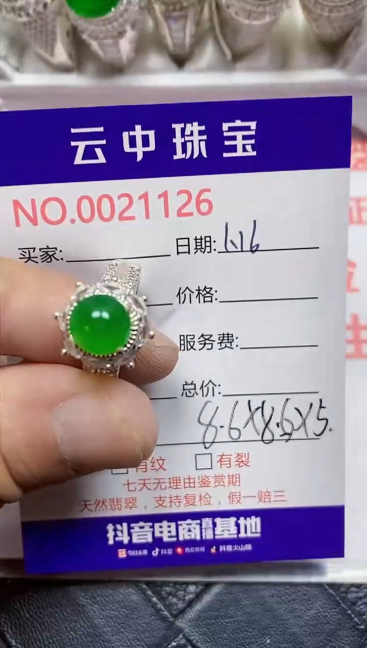 【闪购商品】翡翠戒指未镶嵌/11260000