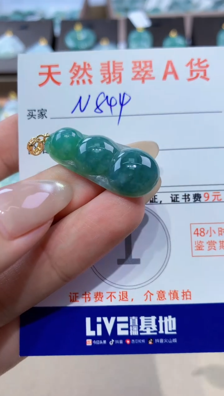 颈饰未镶嵌翡翠天然缅甸翡翠A货挂件 