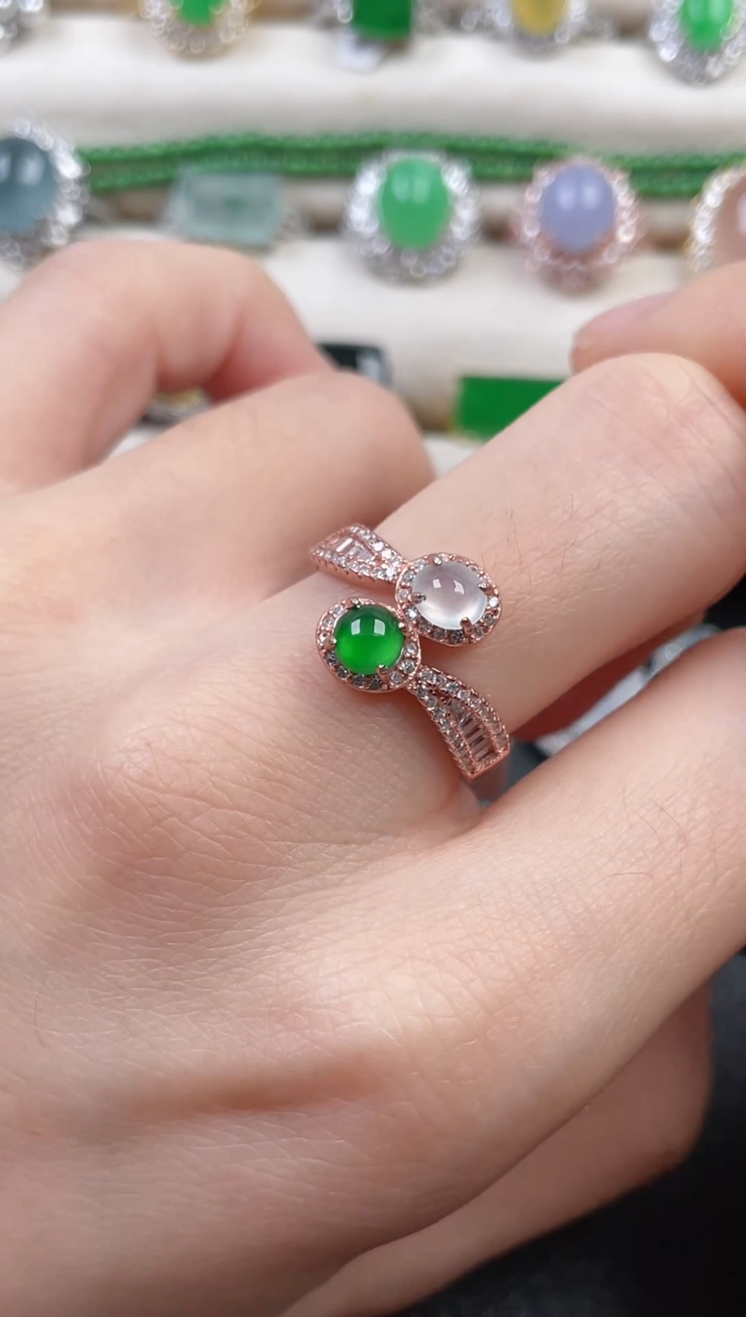 银S925镶嵌戒指翡翠21