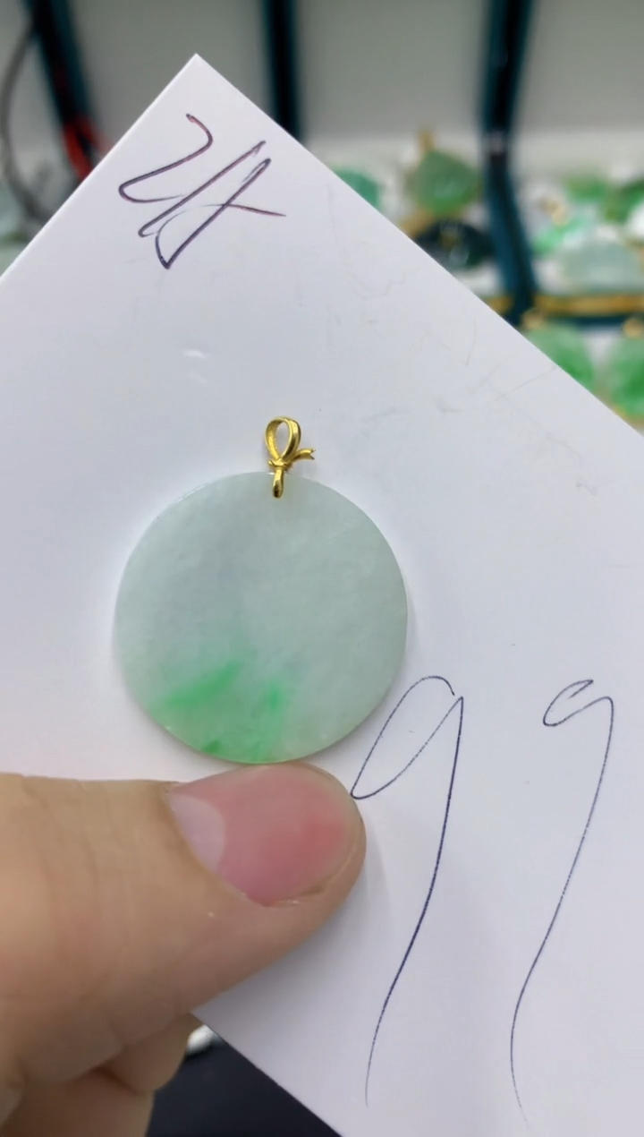 【闪购商品】翡翠颈饰18K金镶嵌1111111111