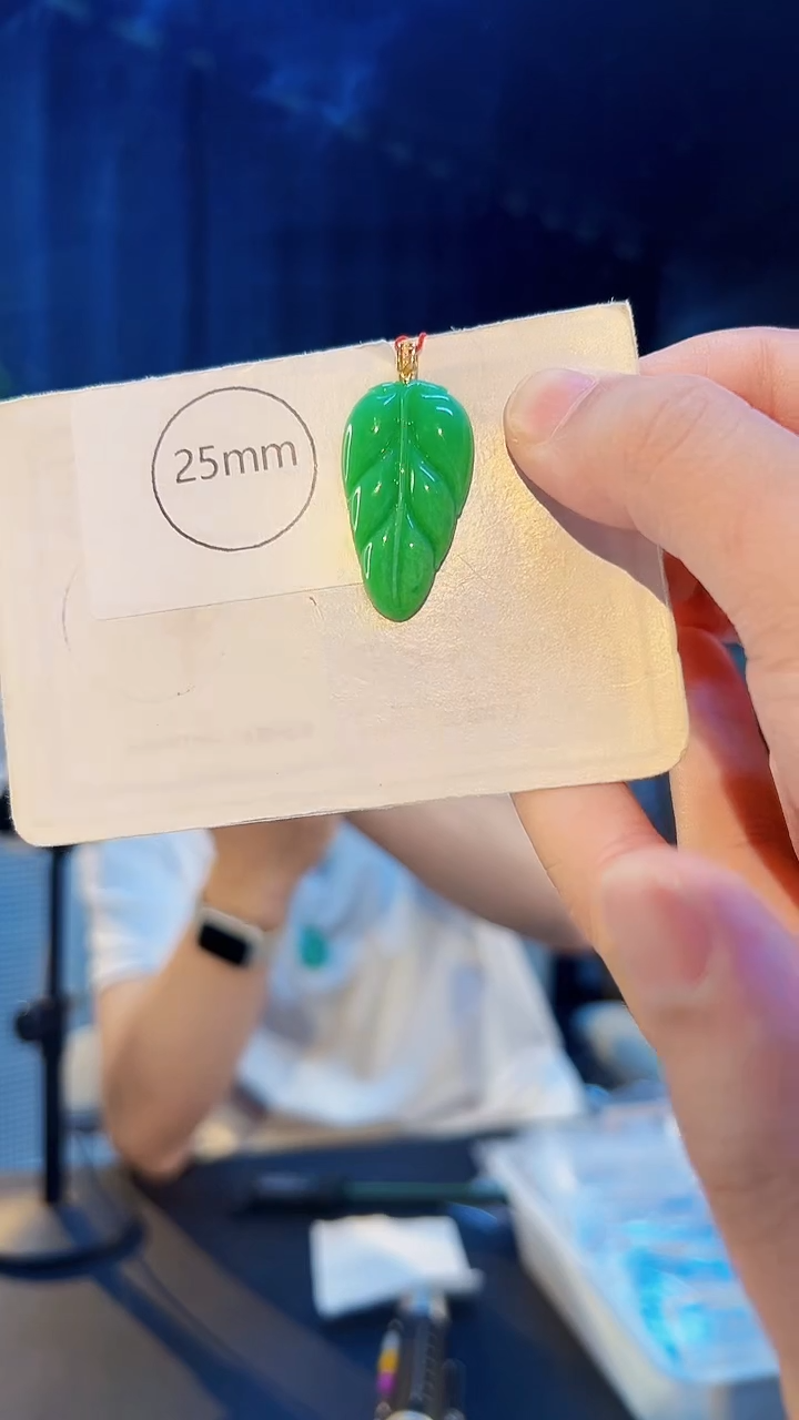 翡翠18K金镶嵌颈饰缅料A货/支持复检/一件