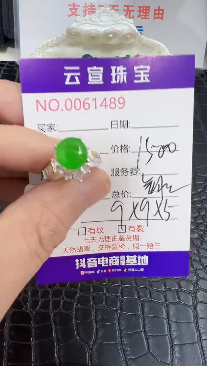 未镶嵌戒指翡翠1489