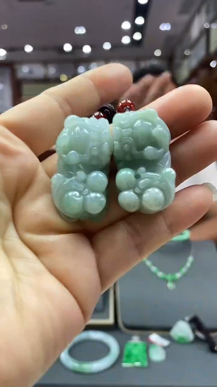 颈饰未镶嵌翡翠貔貅多样性发一件