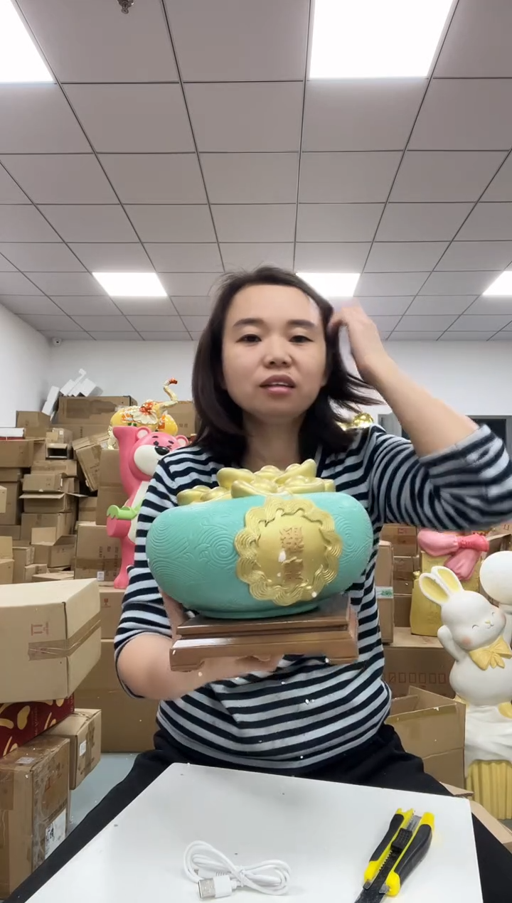 树脂聚宝盆树脂摆件